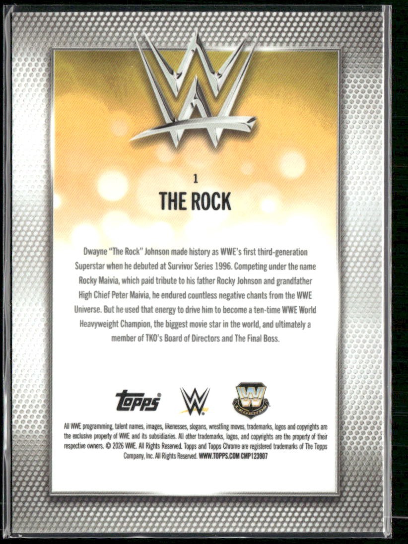 2026 Topps Chrome WWE #1 The Rock (006076)