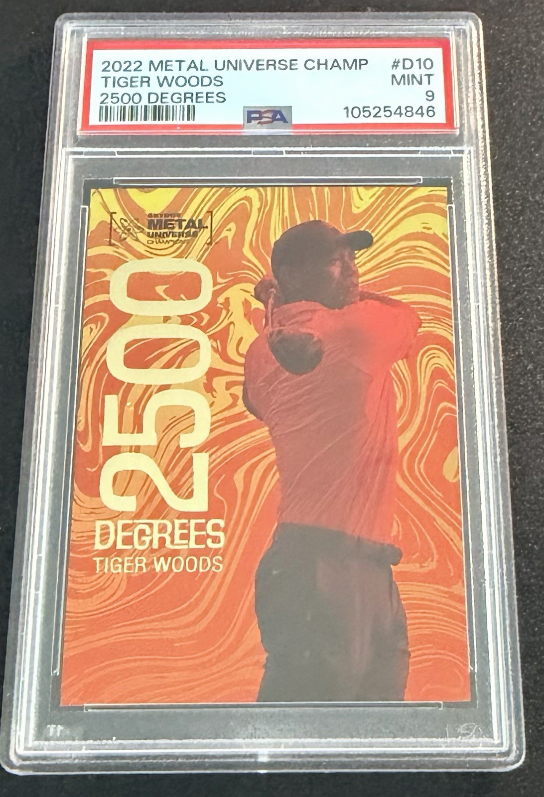 2022 Skybox Metal Universe Champions – 2500 Degrees Tiger Woods #D-10