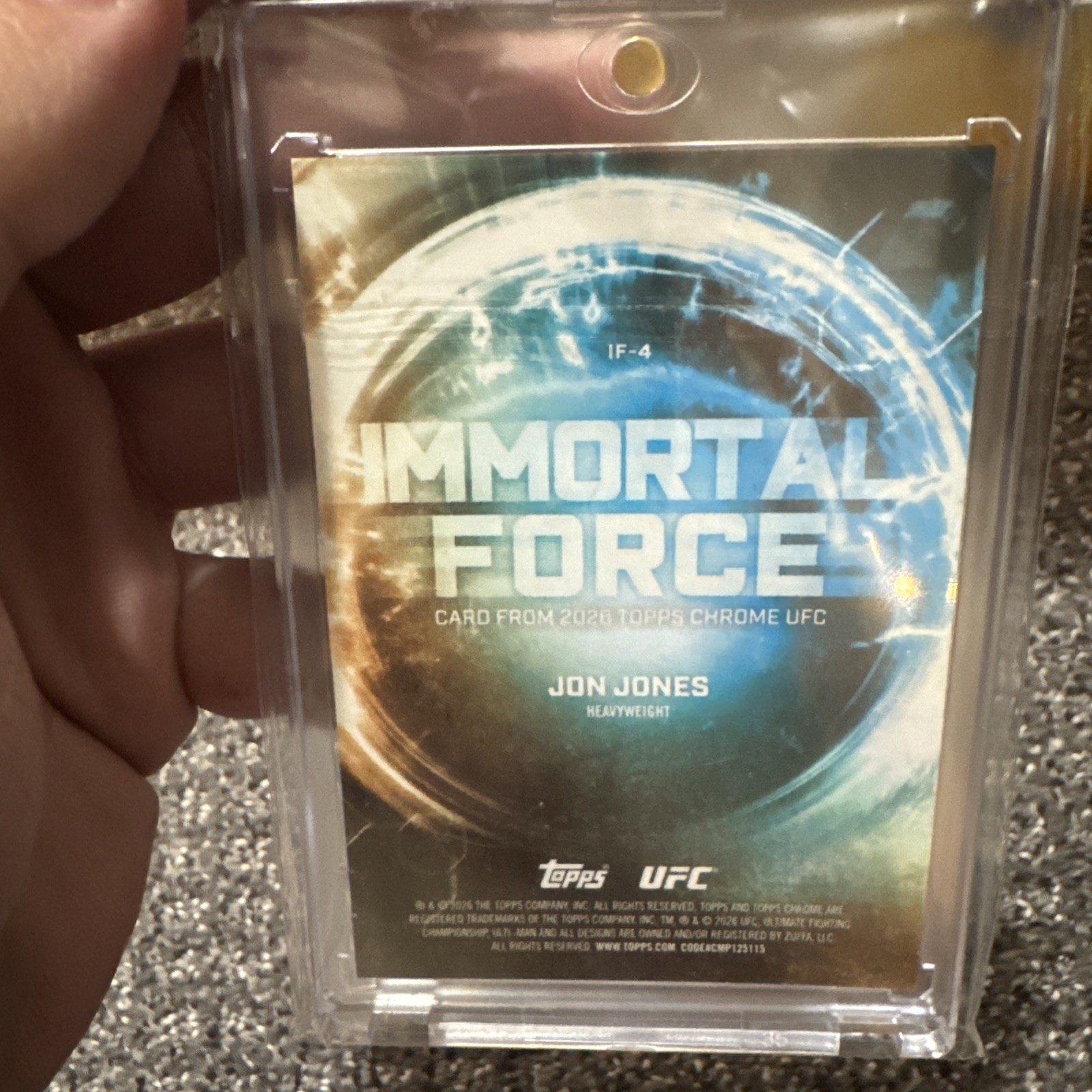 2026 Topps Chrome UFC – Immortal Force Jon Jones Case Hit!