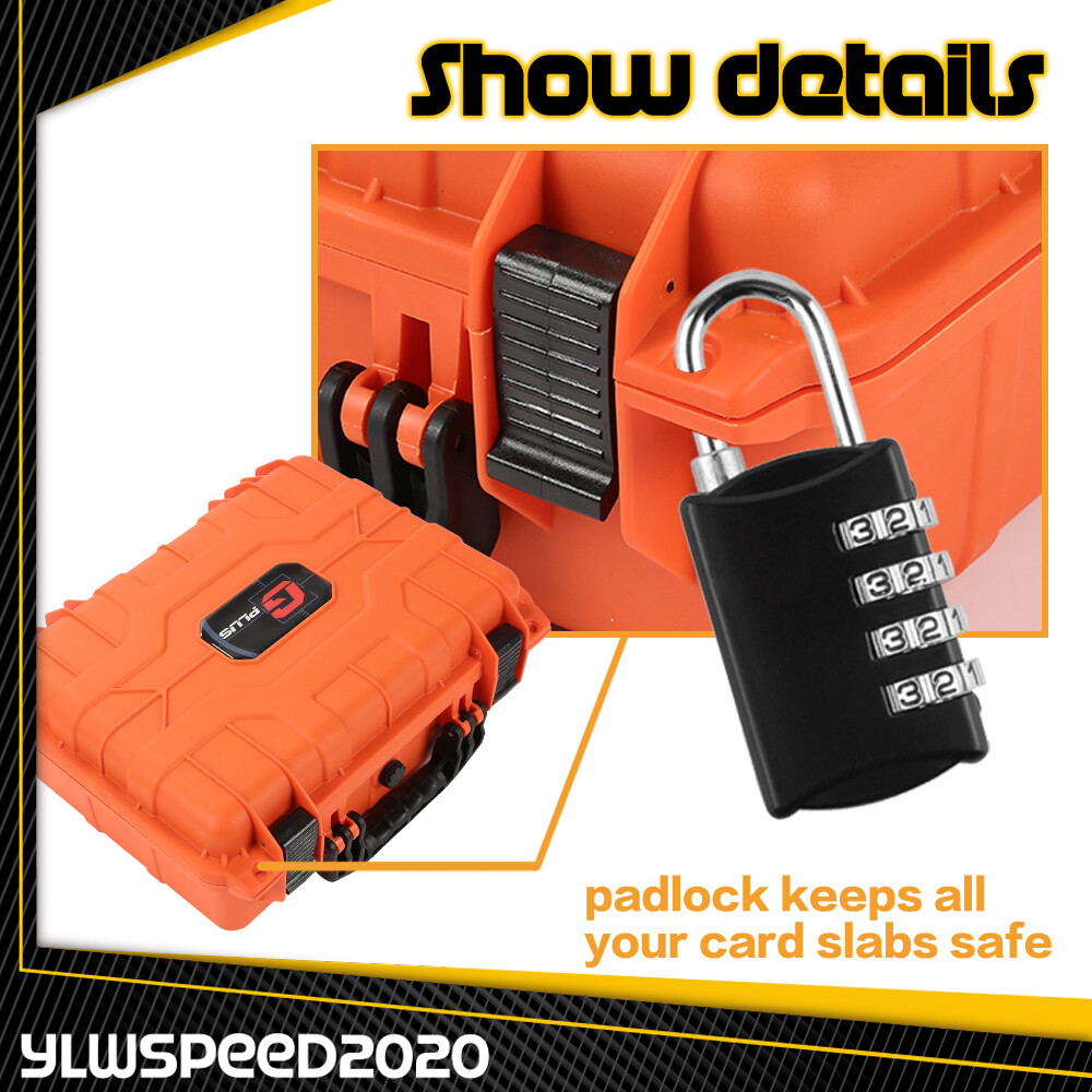150 Weatherproof Graded Card Storage Box Case Slab Holder & Protector Orange New