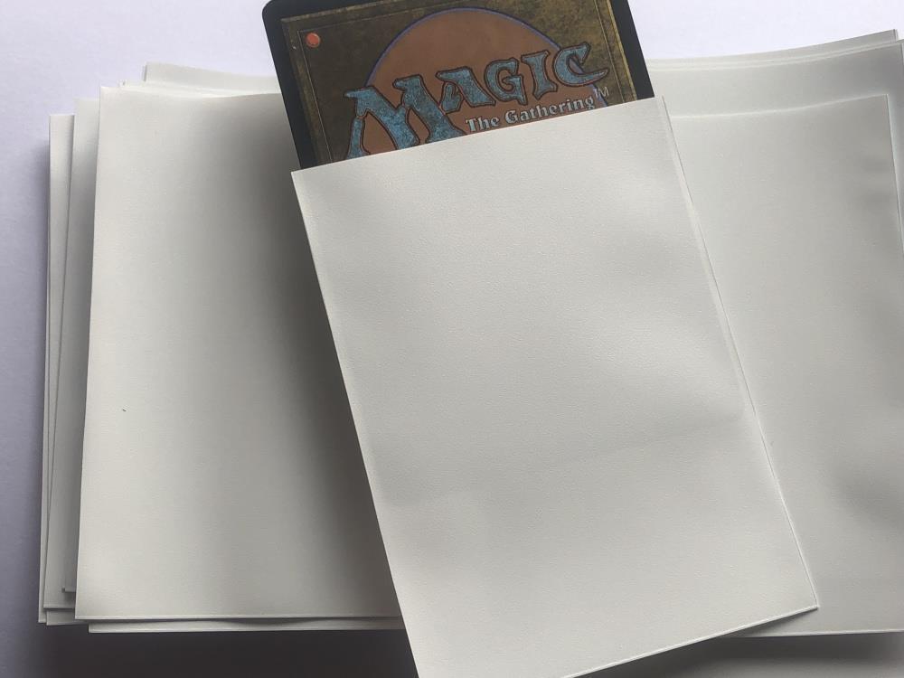 Lenayuyu 100pcs whiteW Protector Standard MTG Card Sleeves 66x91mm Glossy