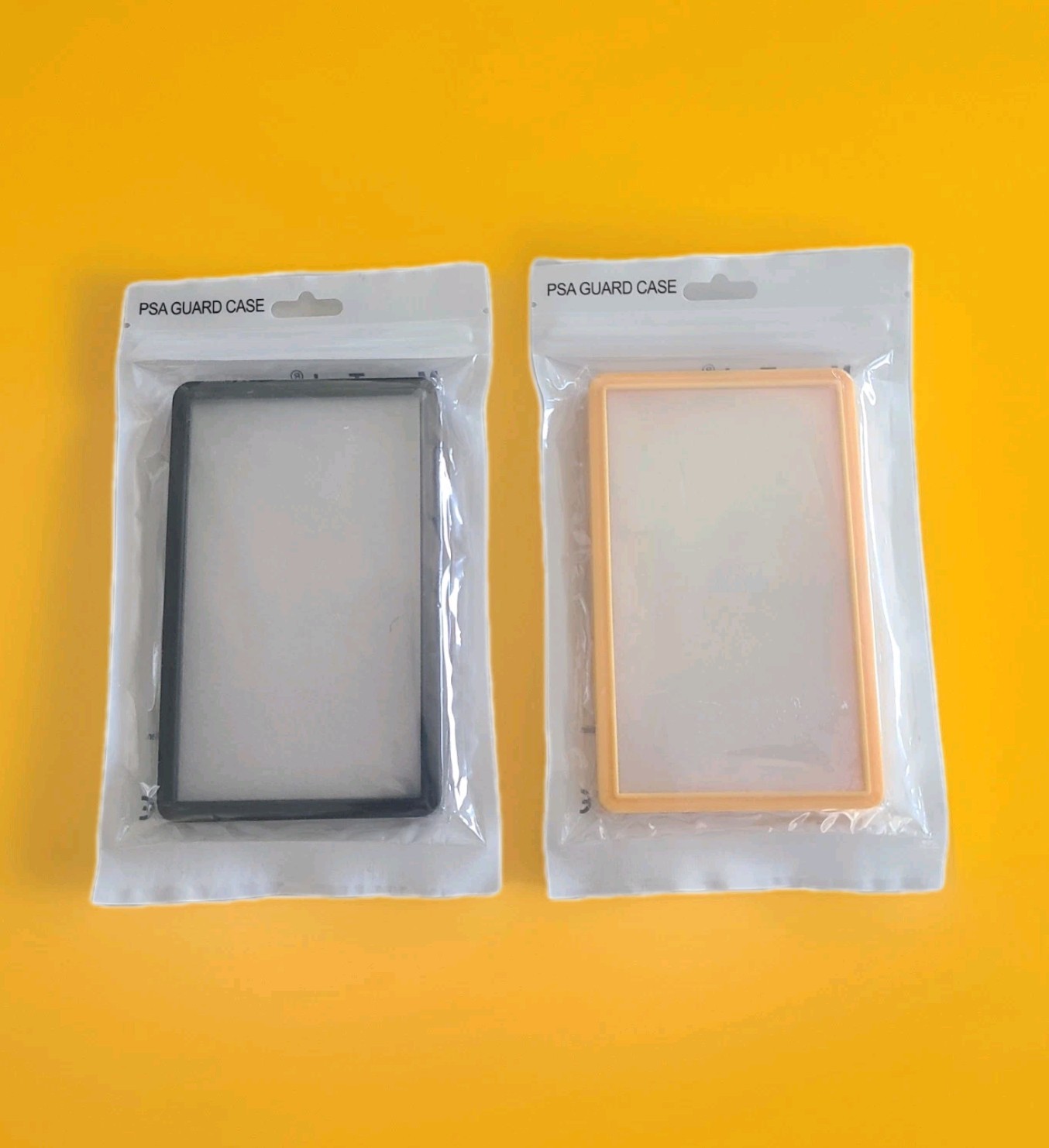 Collector Graded Card Guard Case for PSA. Magnetic 1 Black, 1 Yellow. Lot of 2