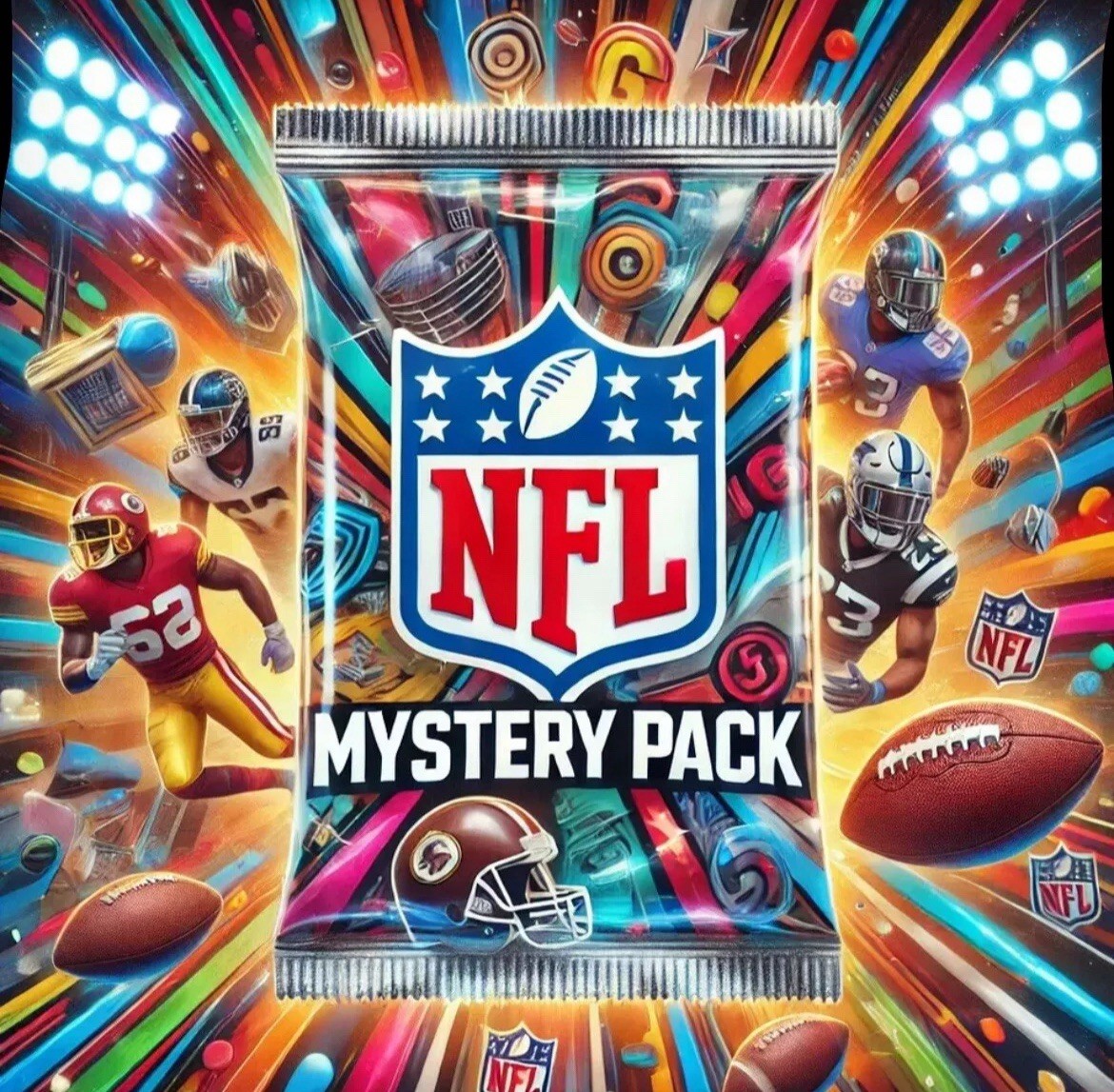 2$ NFL MYSTERY PACK!! Awesome Chase Cards!, #d, Parallels and Autos! READ DESC