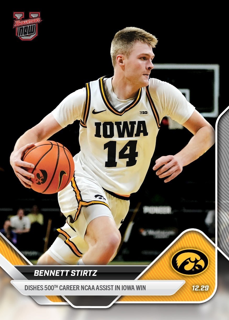 Bennett Stirtz 2025-26 Bowman U NOW Basketball Card #40 – QTY
