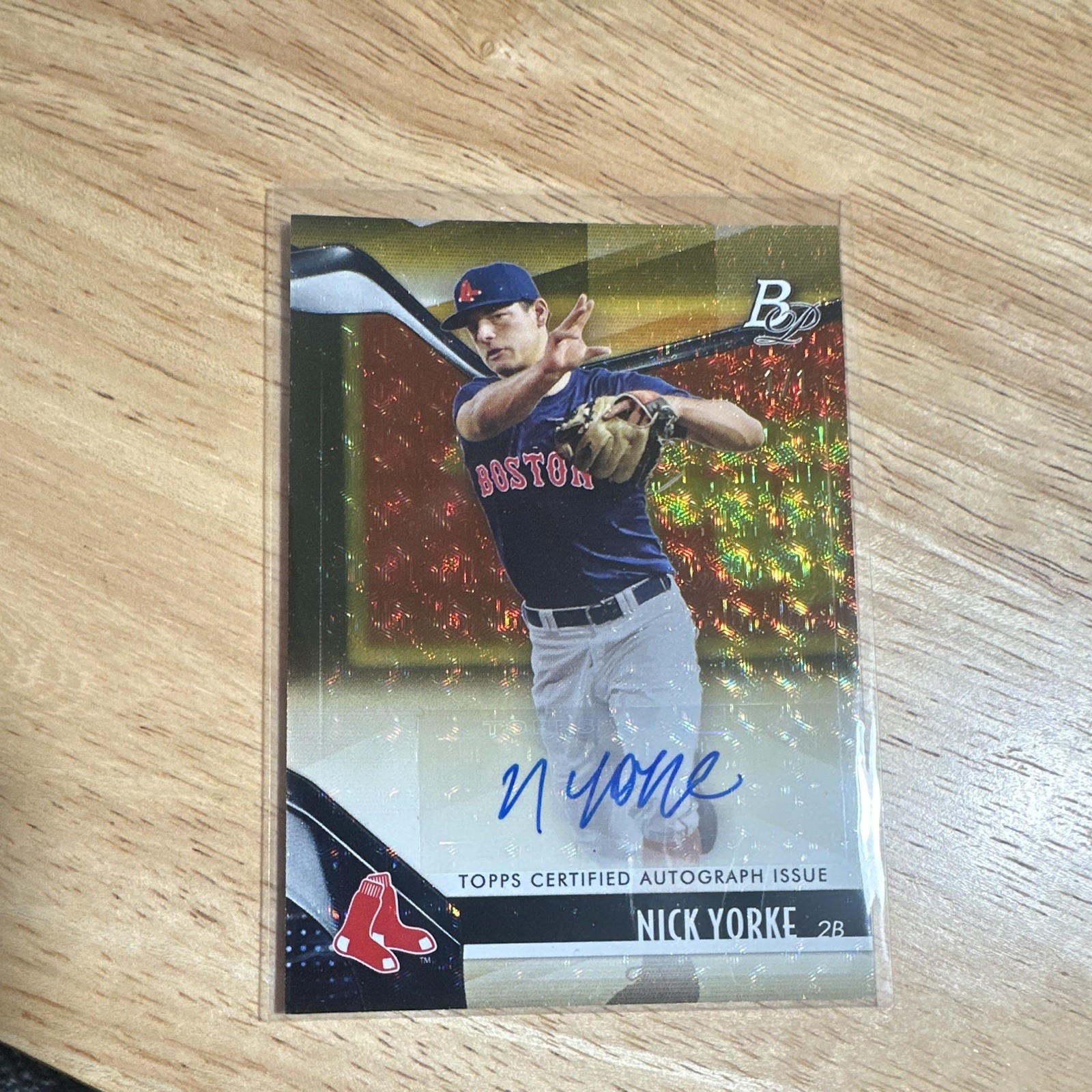 2021 Bowman Platinum Nick Yorke TOP-24 FOIL AUTO 1/1 ONE OF ONE Red Sox