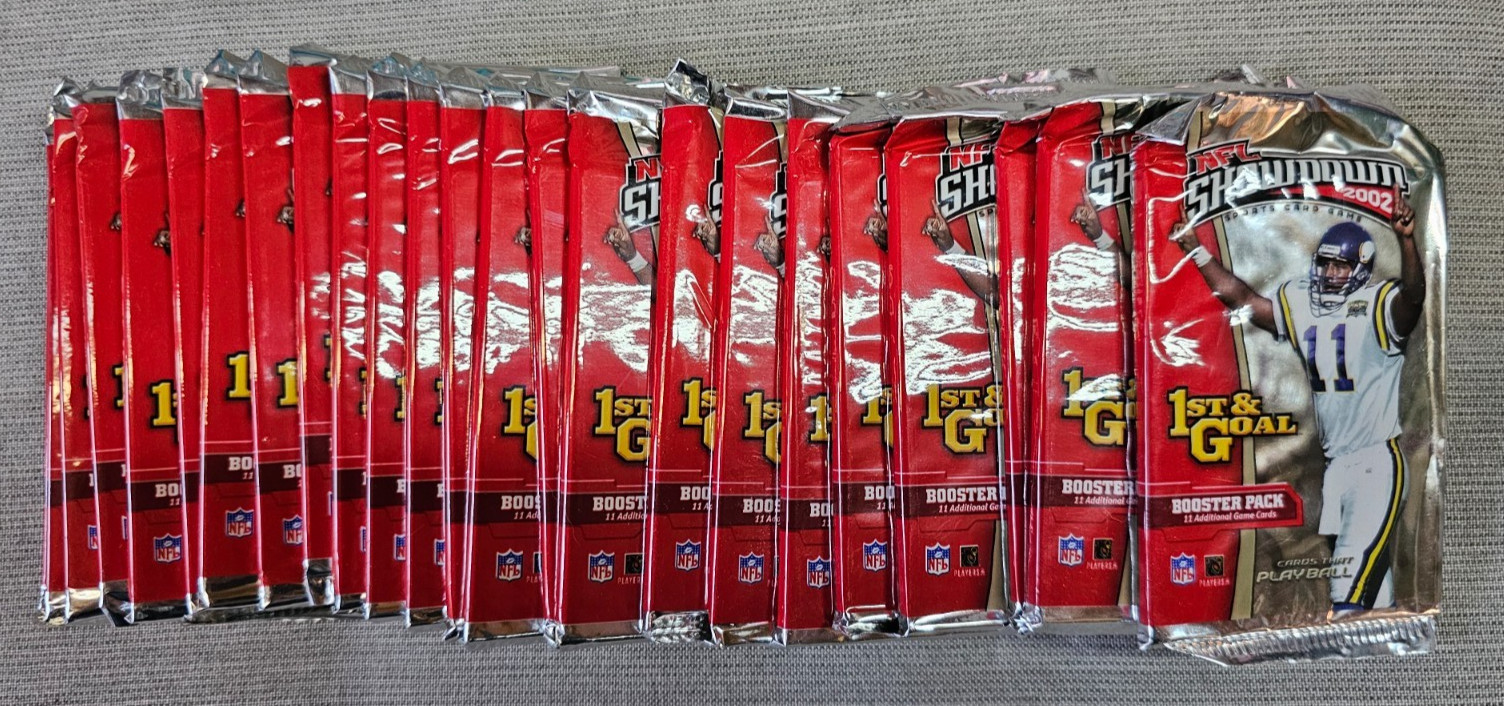 2002 NFL Showdown 1ST & Goal Booster Pack Sealed Lot x23