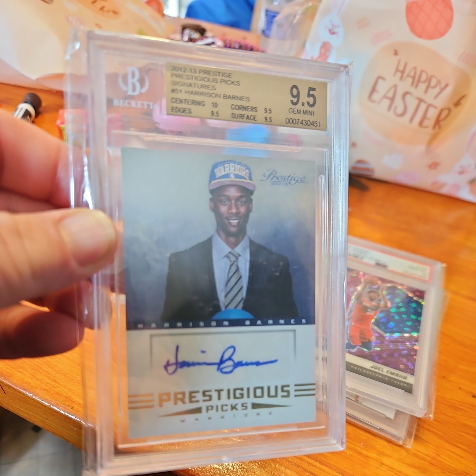2012-13 Panini Prestige Prestigious Picks Signatures Harrison Barnes Auto Golden