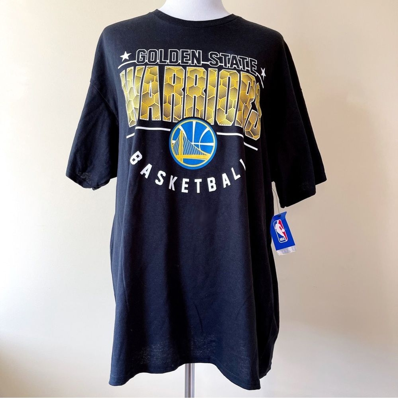 Golden State Warriors Basketball T-Shirt Mens XL Black NBA Graphic Tee