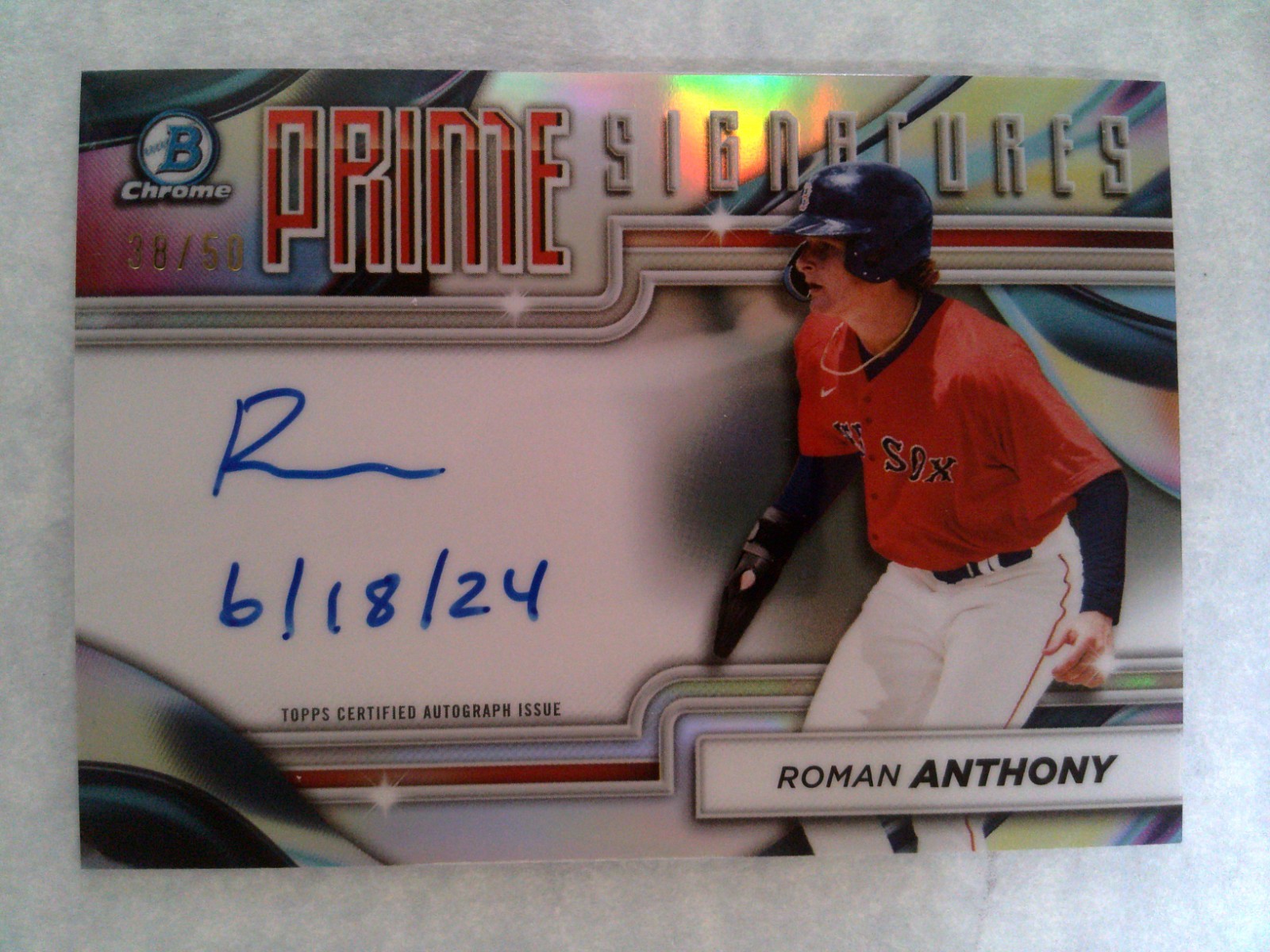 2024 Bowman Chrome – Roman Anthony #PCS-RAN Prime Signatures Auto /50 Red Sox