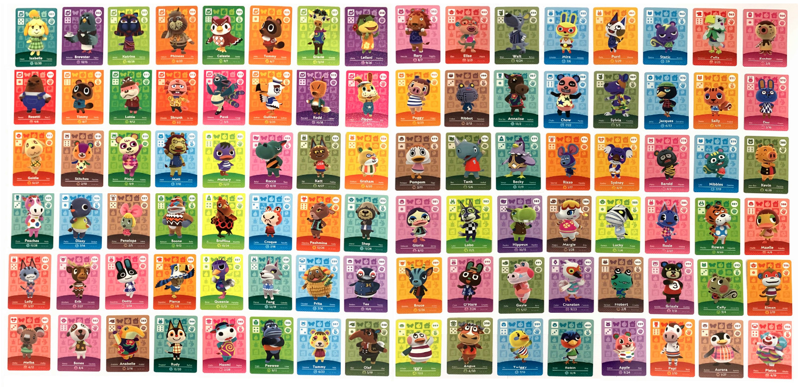 Authentic Individual Animal Crossing Amiibo Cards – Series 4 (#301-400) USA
