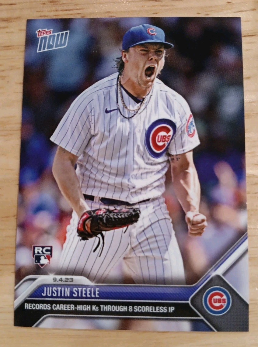 2023 Topps Now Justin Steele Rookie Chicago Cubs #815