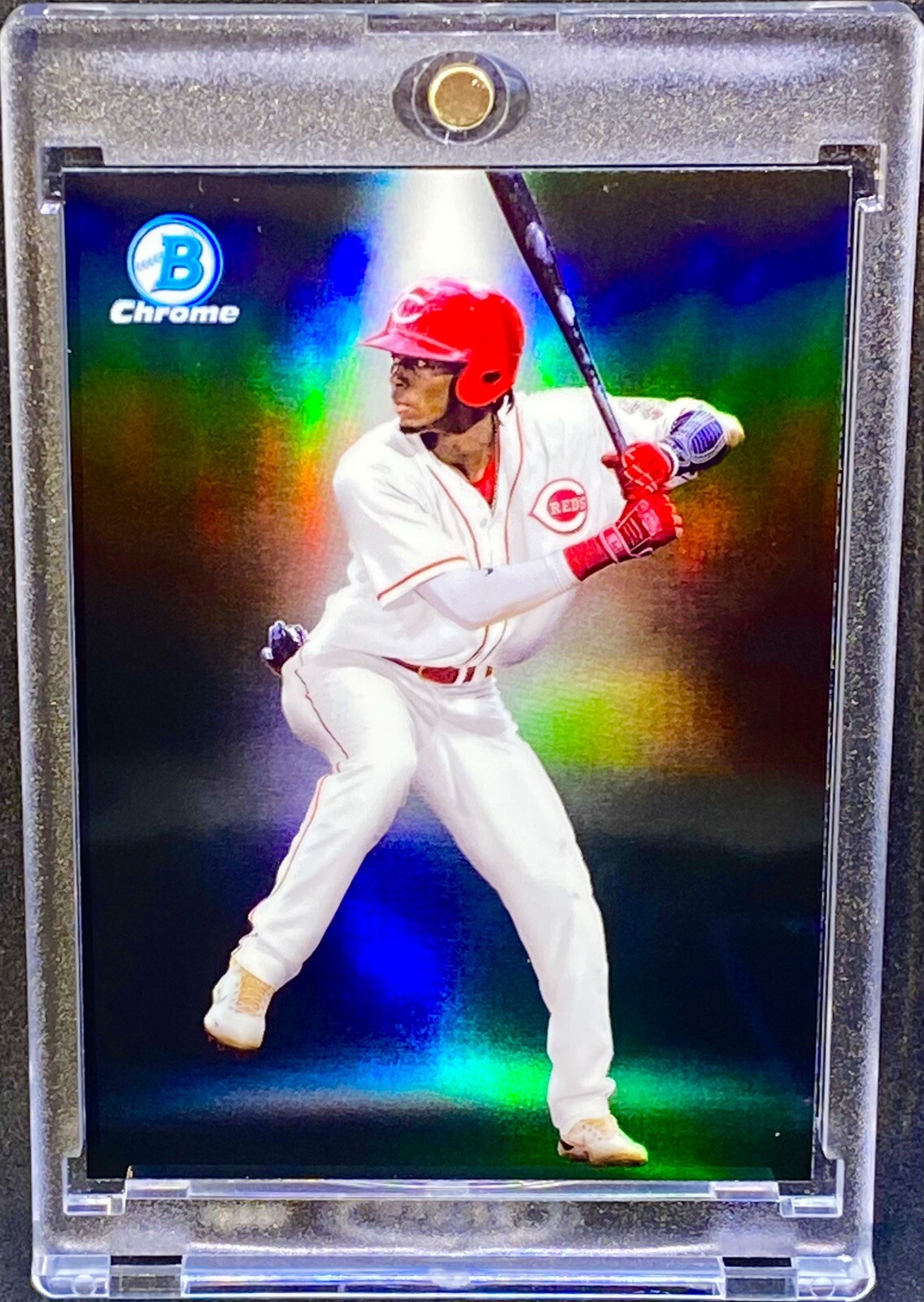 ELLY DE LA CRUZ BLACK REFRACTOR ROOKIE SP Insert RC Card Chrome Non Auto – REDS