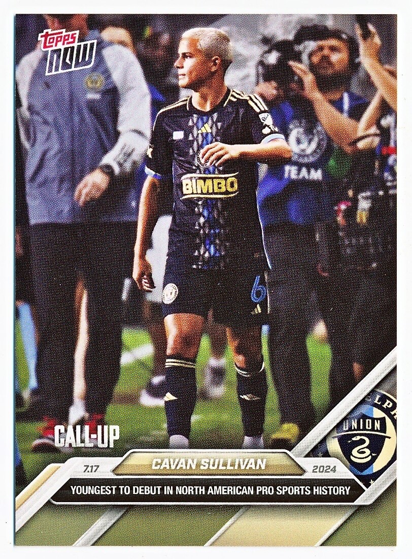 2024 Topps Now MLS Cavan Sullivan Youngest American Sports Debut Rc #107 – QTY