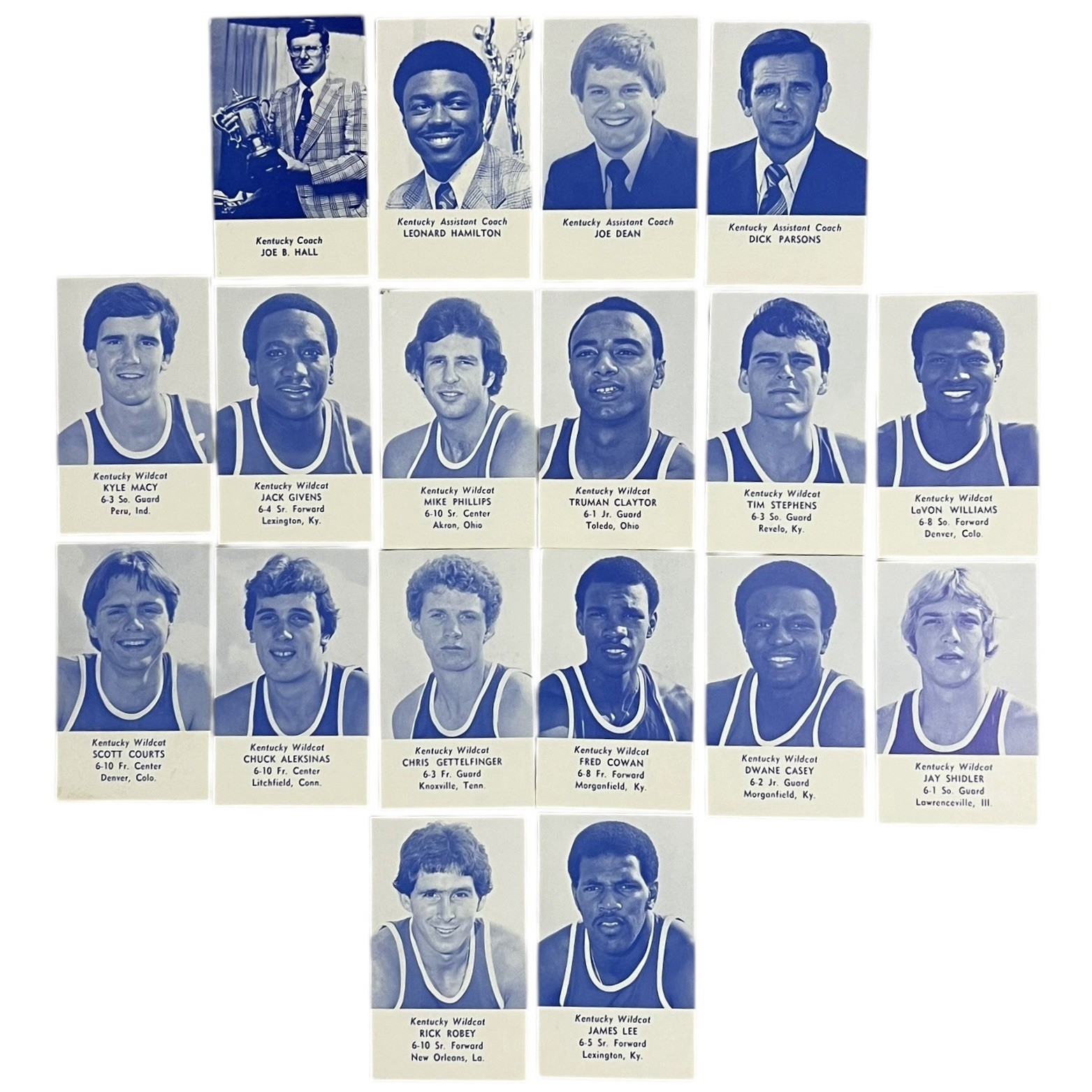 1977-78 Kentucky Wildcats Basketball Card Lot Jack Givens Macy Robey NCAA Champs