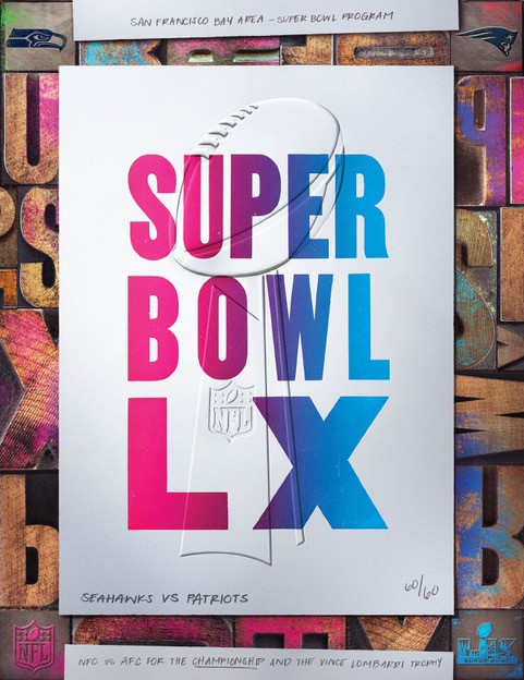 SUPER BOWL LX 60 Stadium Holographic Version Game Program Patriots vs. Seahawks