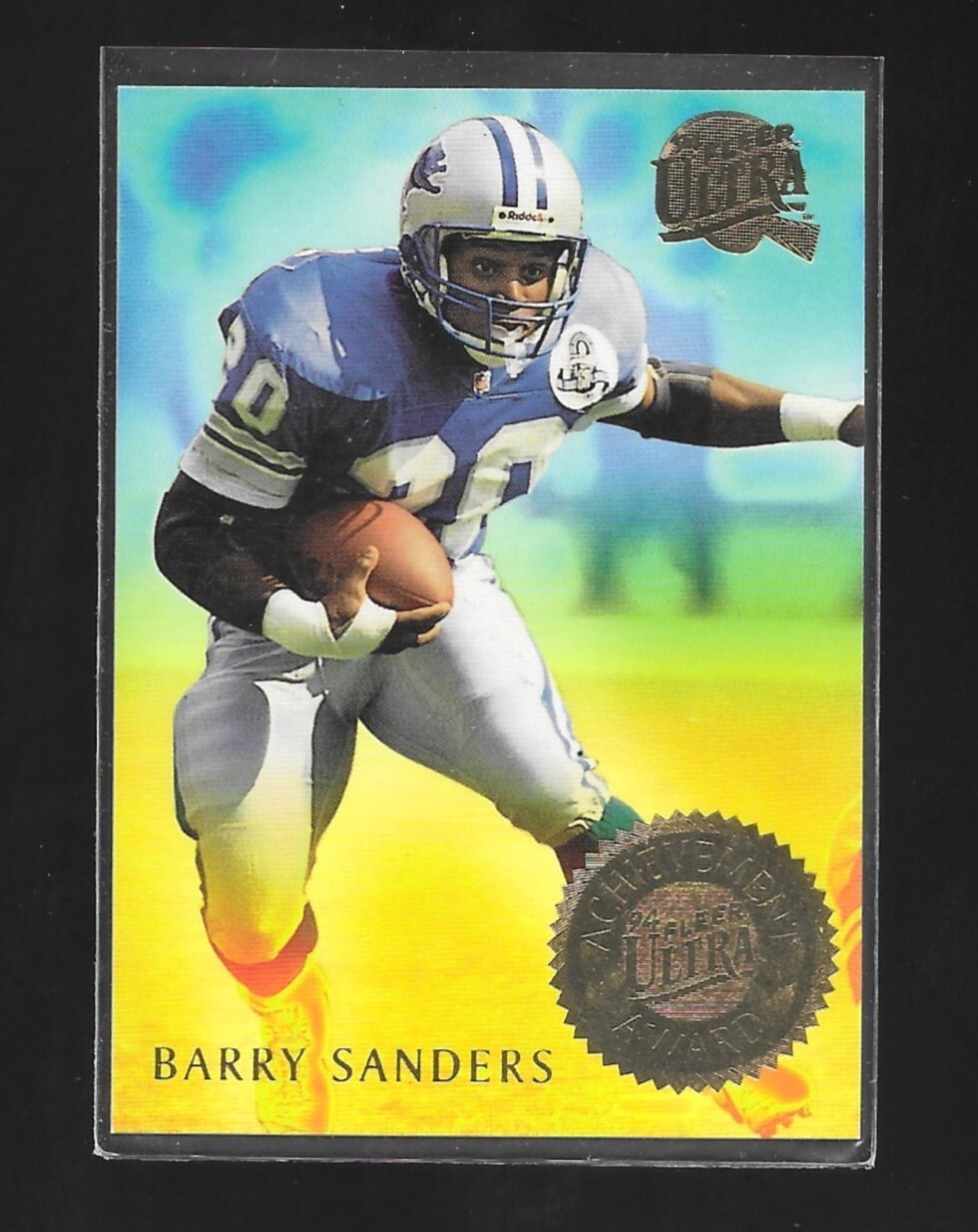 1994 Fleer Ultra Barry Sanders Achievement Award #6 Insert Detroit Lions HOF