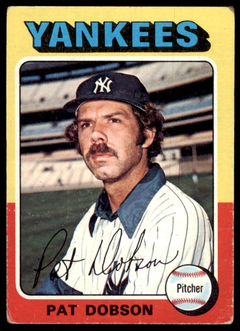 1975 TOPPS PAT DOBSON 100 NEW YORK YANKEES #44