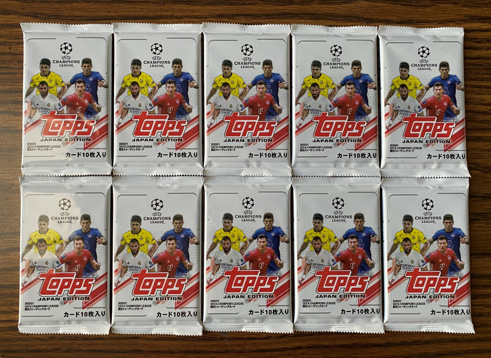 5 PACK LOT 2021 Topps UEFA Champions League Japan Edition w/ Base Cards Only