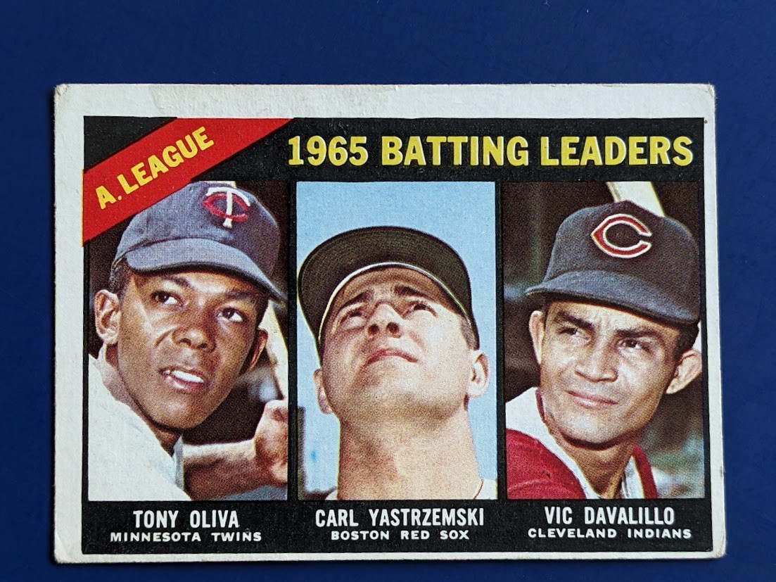 1966 Topps – AL Batting Leaders #216 – HOF Carl Yastrzemski Red Sox /Tony Oliva