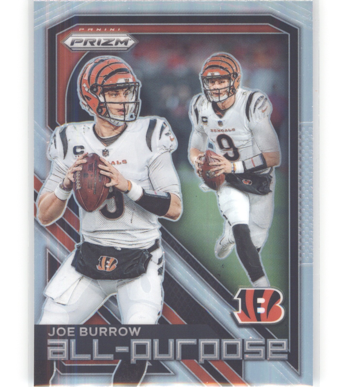 2023 PANINI PRIZM “ALL PURPOSE” SILVER PRIZM #APP-JB JOE BURROW/ BENGALS