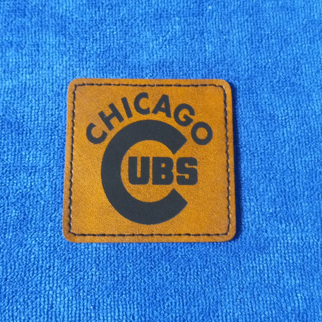 Cubs Leather Iron on Patch For Hats And Accessories