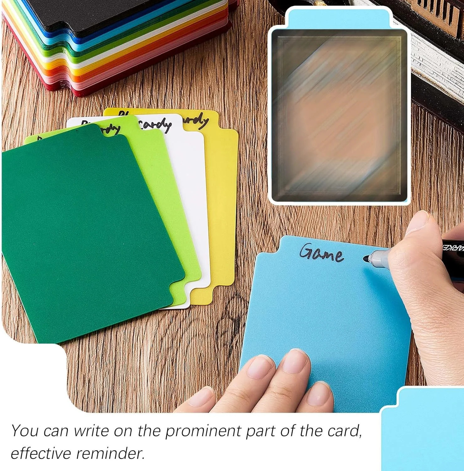 100 Pcs Trading Card Dividers Plastic Card Dividers, Frosted Separator with Tabs