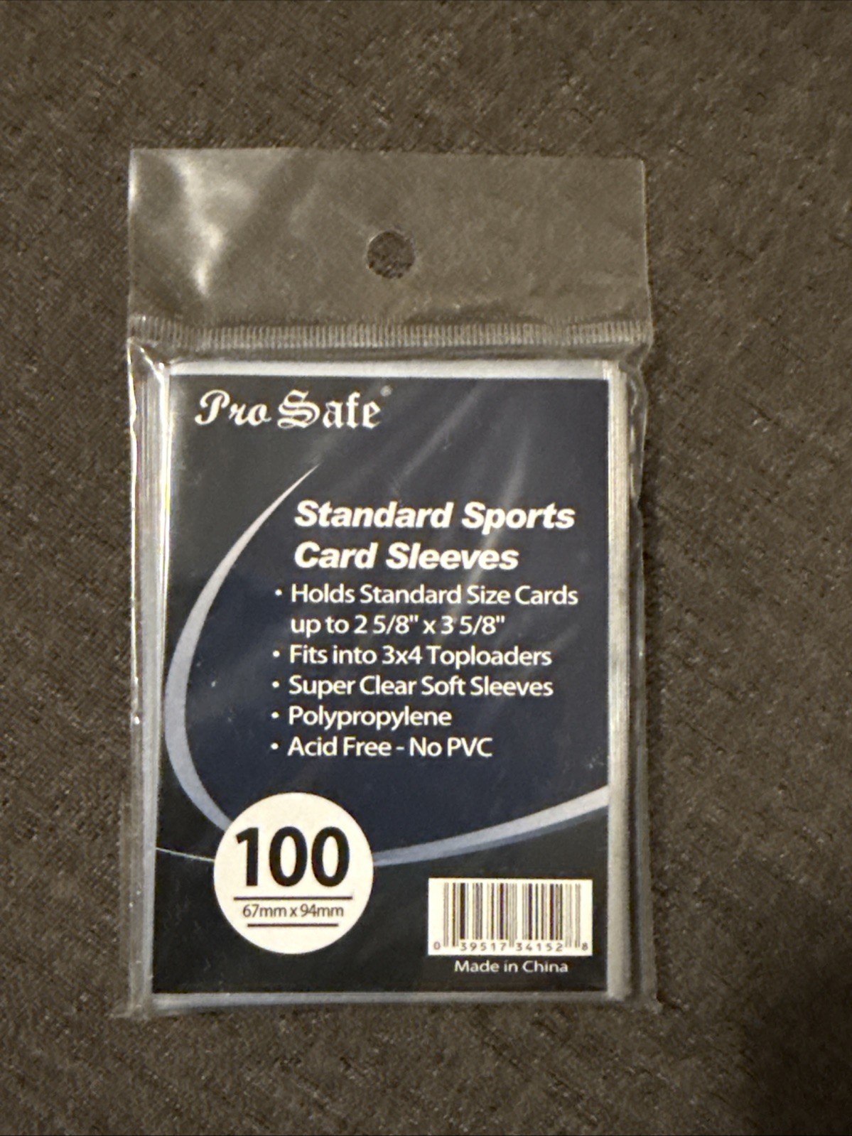 Pro Safe 100 Pc Standard Sports Card Sleeves