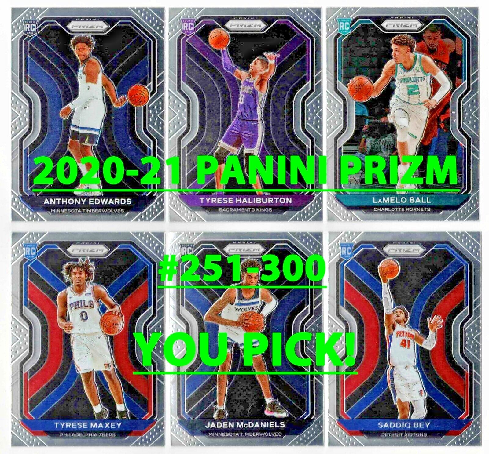 2020-21 PANINI PRIZM Rookies #251-300 Complete Your Set Buy More&Save YOU PICK!