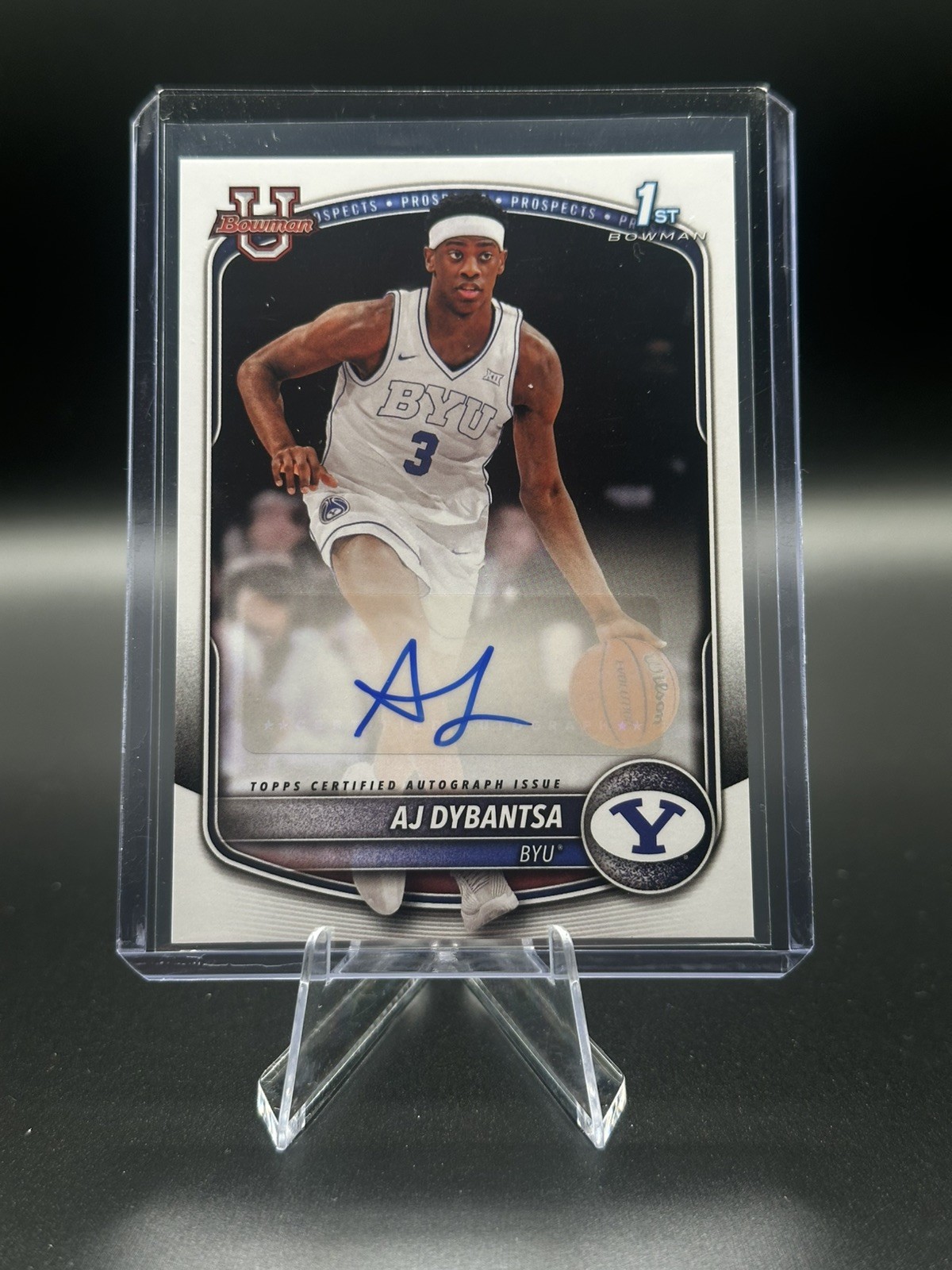 Topps 2025-26 Bowman Basketball Autograph AJ Dybantsa #PA-AY BYU Cougars