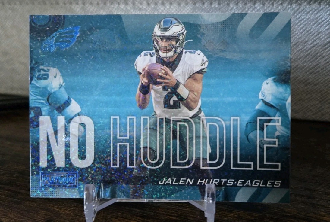 2021 Panini Playbook Jalen Hurts #NH-JHU No Huddle Sparkle CASE HIT SSP Eagles