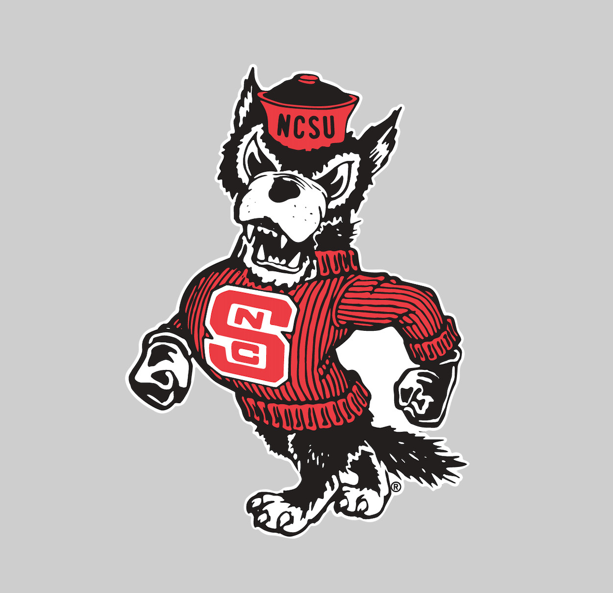 Sticker – North Carolina State Wolfpack Logo – Die Cut Laminated Vinyl Decal