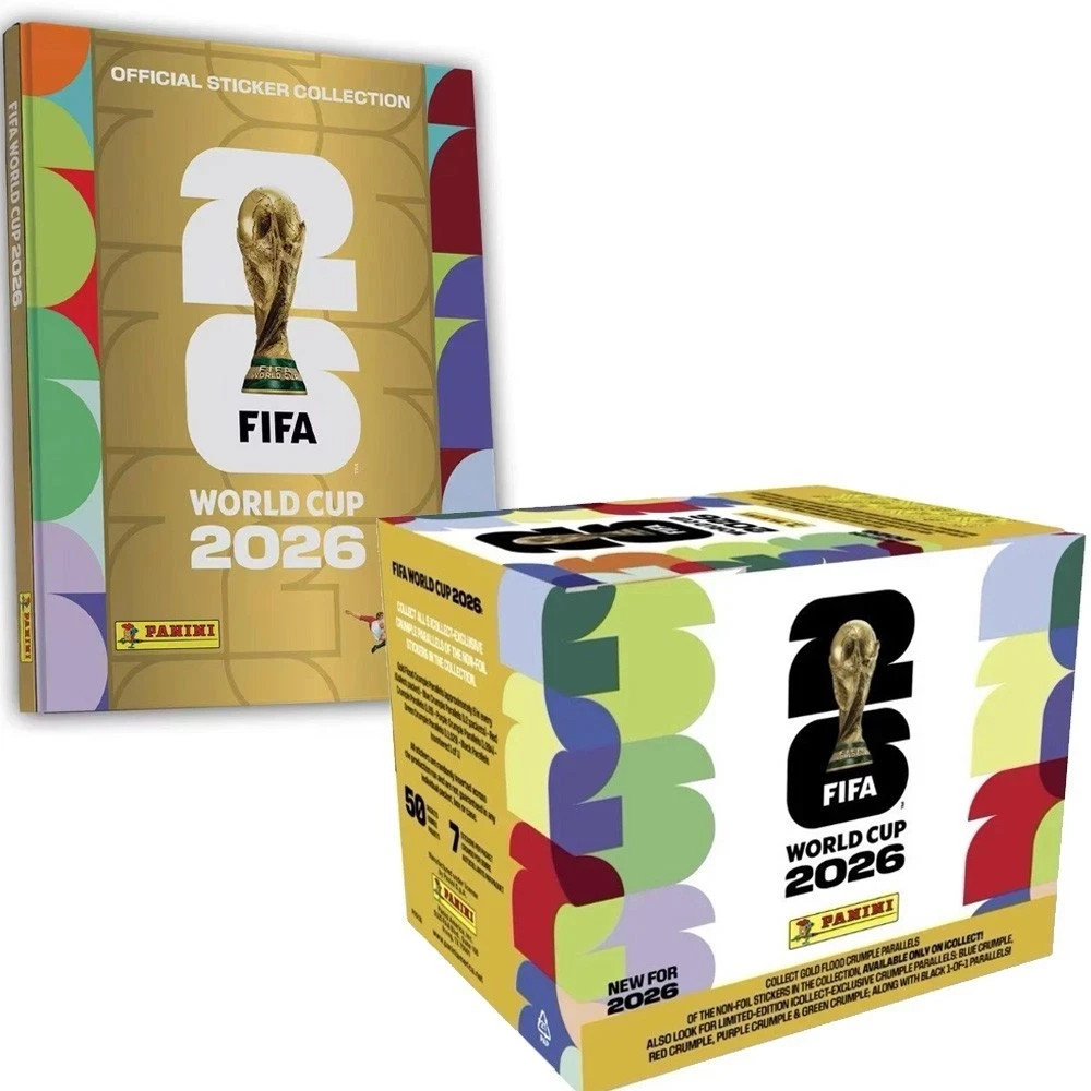 PRESALE FIFA World Cup 2026 Stickers 50-Pack Box Limited & Hardcover Album
