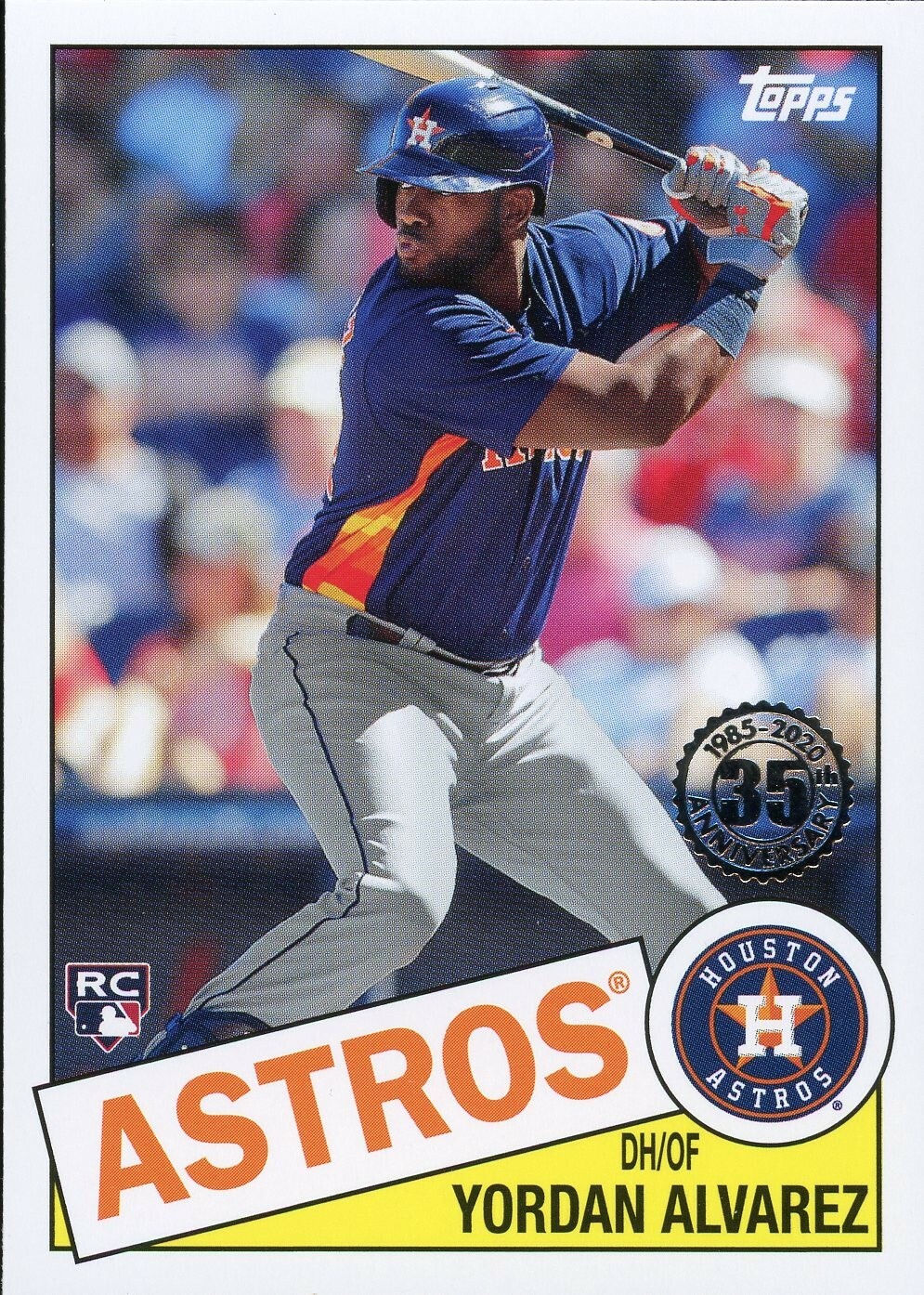2020 Topps Yordan Alvarez #85TB-18 Rookie Card (RC) 1985 Anniversary