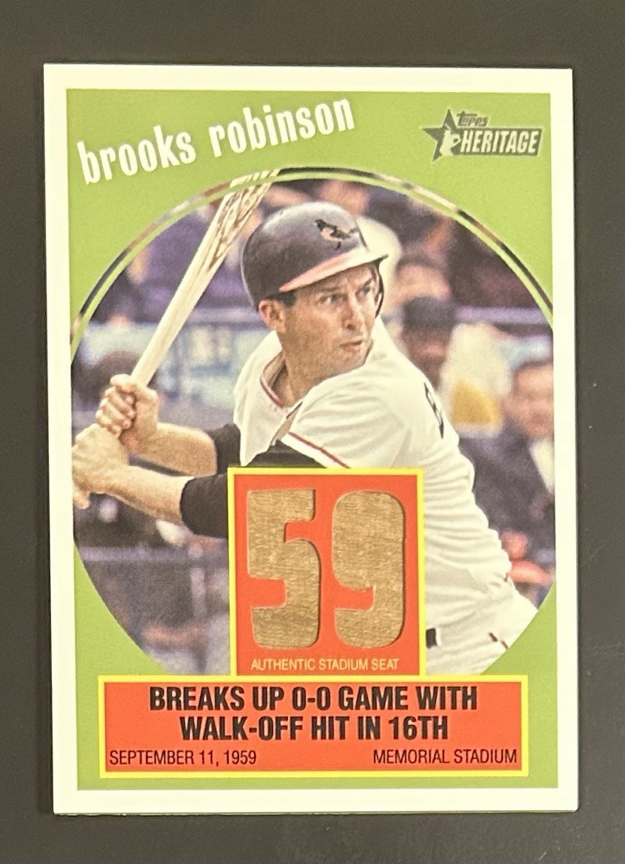 2008 Topps Heritage Flashbacks Relics Brooks Robinson #FR-BR Stadium Seat