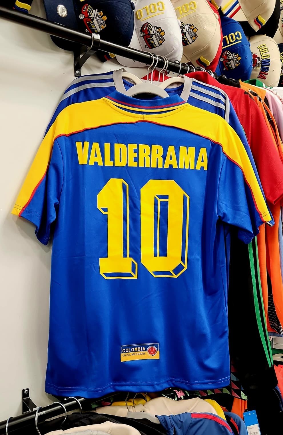 Camiseta Valderrama #10 Mundial 1998 Colombia Jersey 1998 Vintage Valderrama
