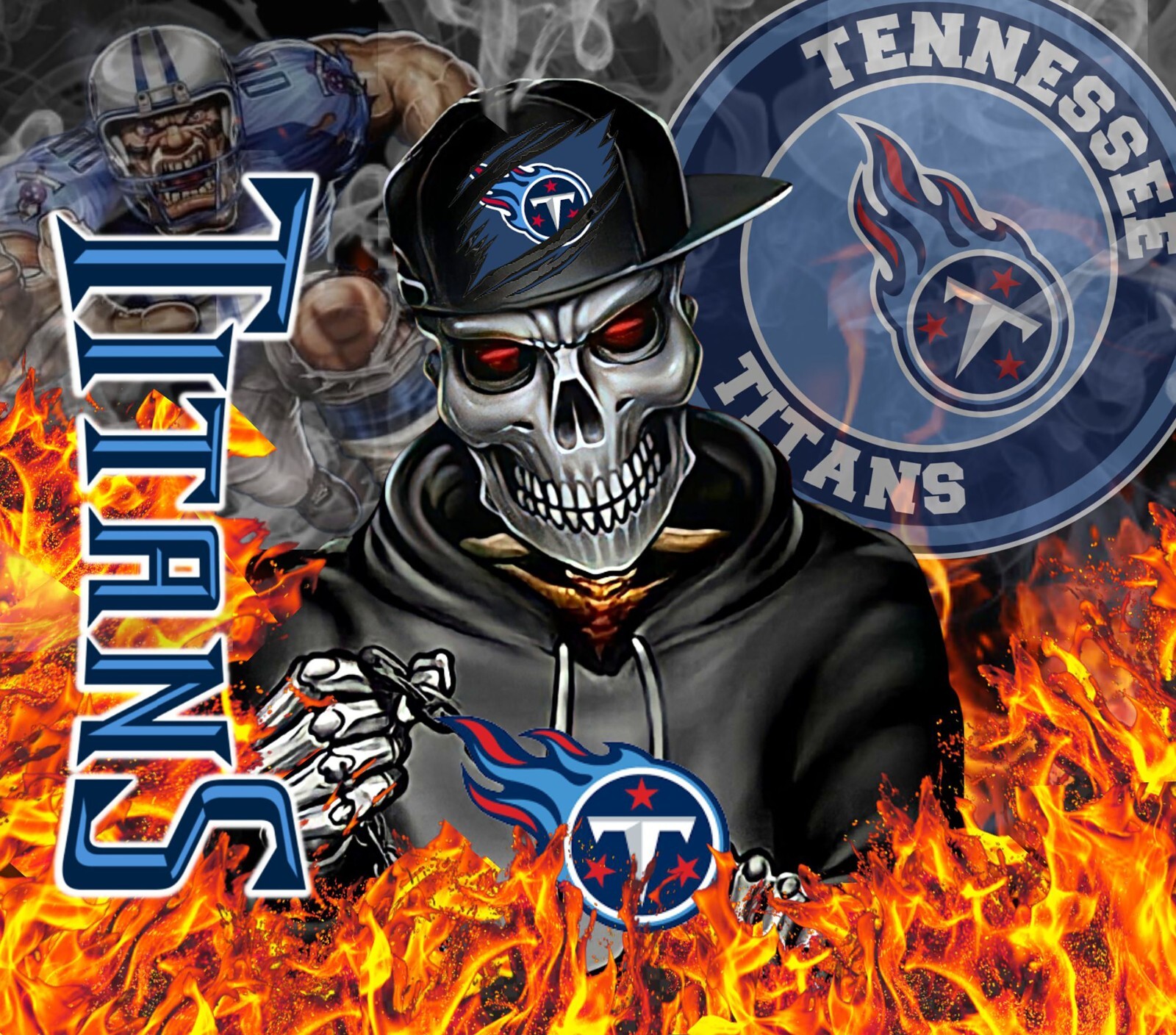 Titans Skull 20 oz Tumbler