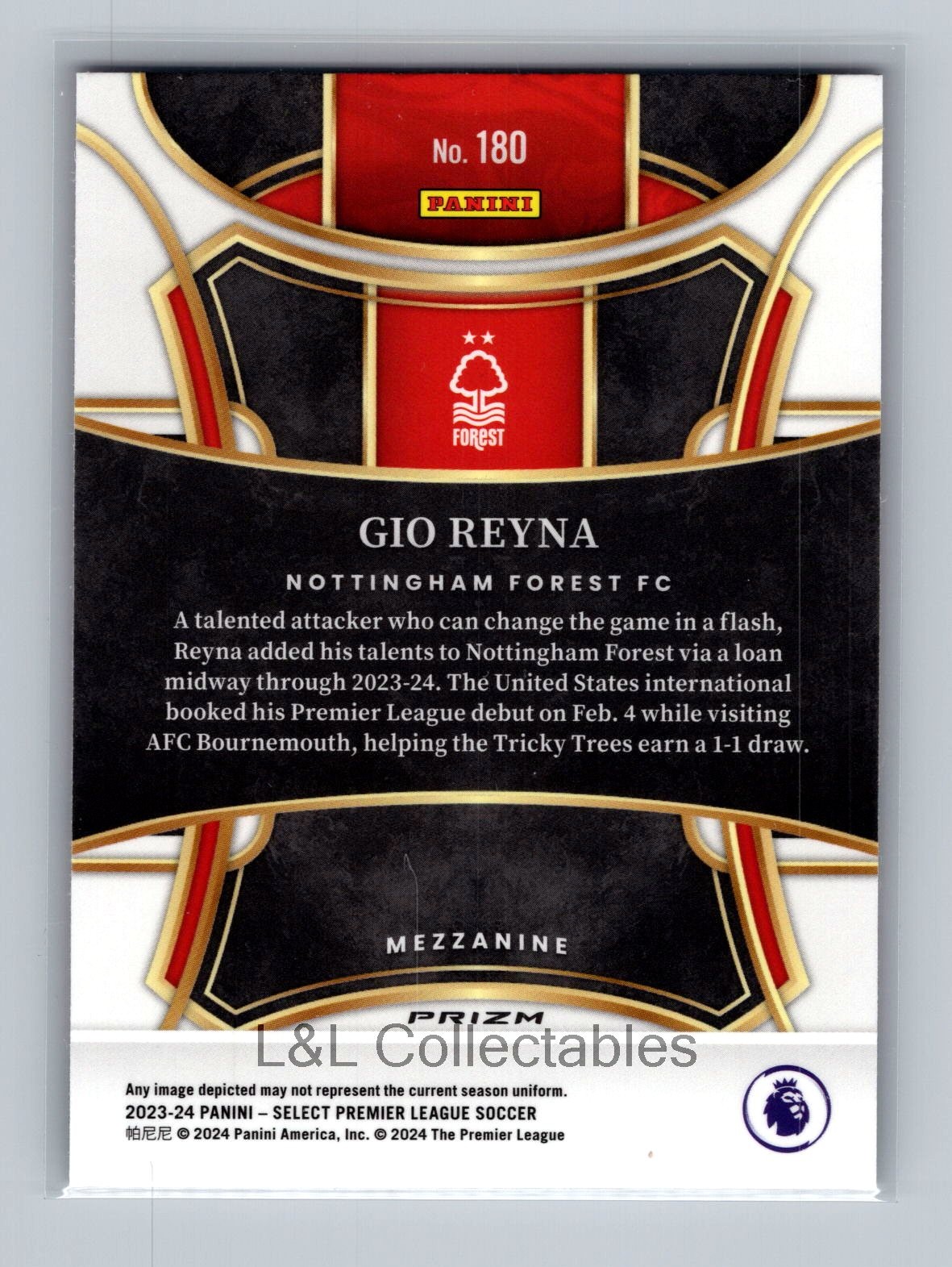 2023-24 Panini Select Premier League #180 Gio Reyna Pink Ice