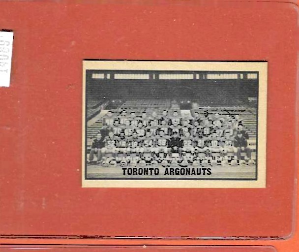 1962 TOPPS CFL #148 TORONTO ARGONAUTS NM/MT