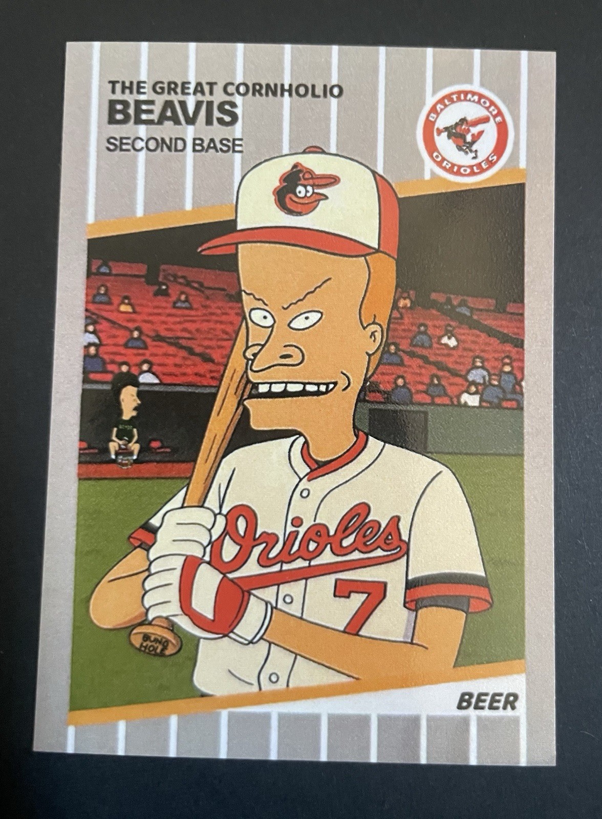 1989 Fleer Baseball BILL RIPKEN Beavis Parody FF Error. Limited 1/100 Fanmade.