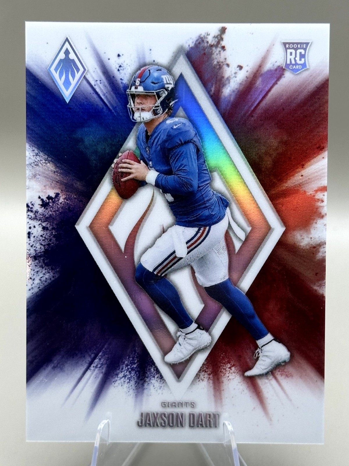 ‼️2025 Panini Phoenix Color Blast Jaxson Dart RC New York Giants Case Hit