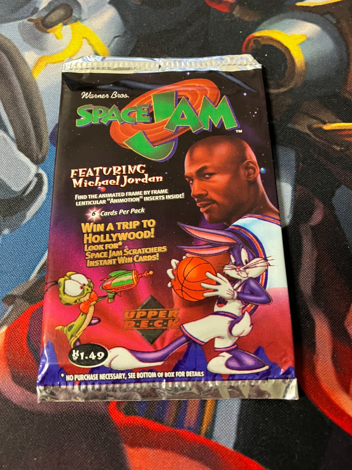 1996 Space Jam Trading Cards Michael Jordan Factory Sealed Booster Pack