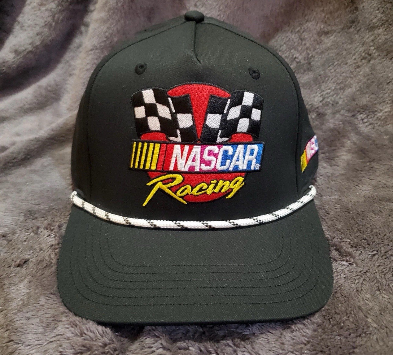NASCAR Racing Retro Rope Snapback Black Mens Cap Hat