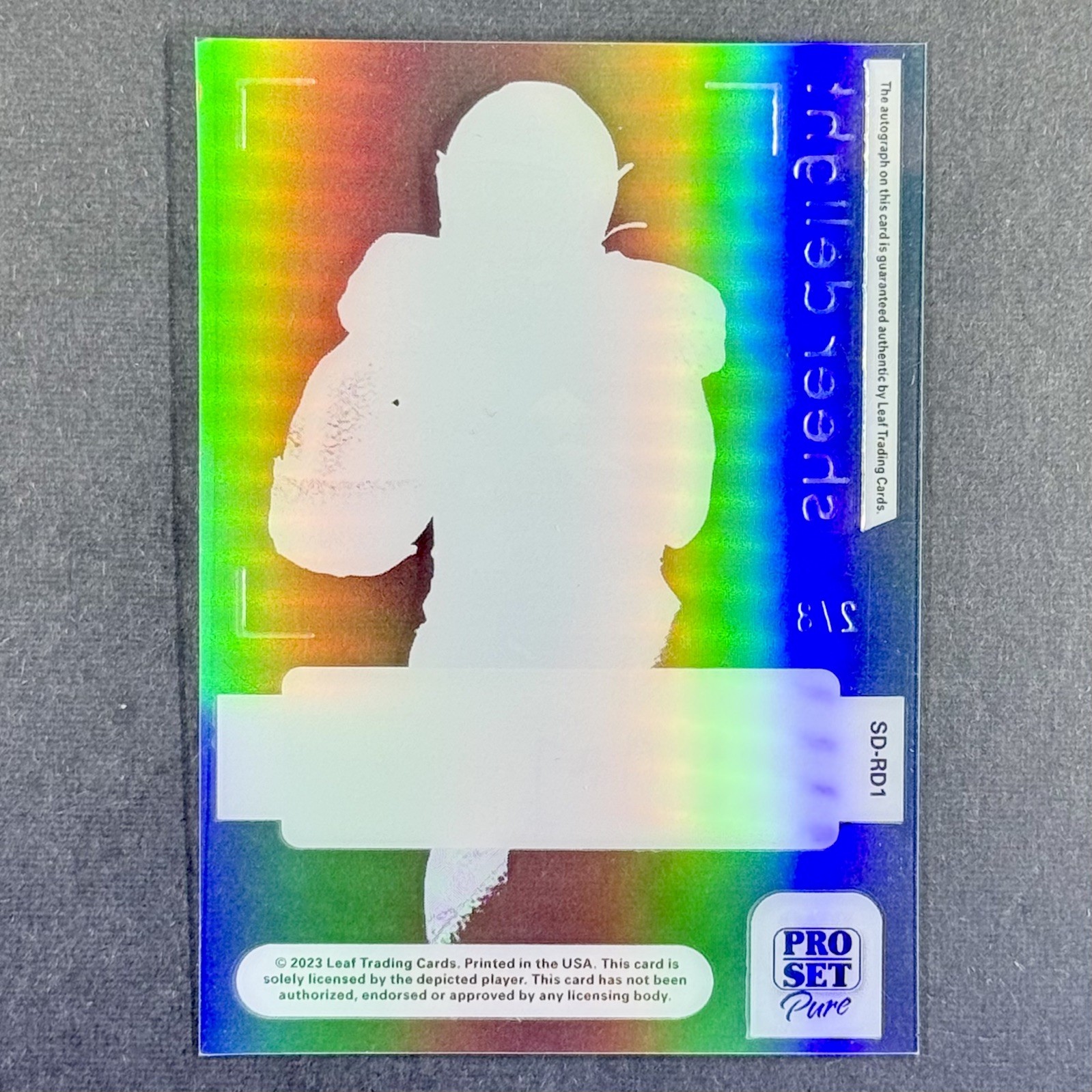 ROOKIE RAY DAVIS 2023 LEAF PRO SET PURE #SD-RD1 SHEER DELIGHT AUTO SSP /8