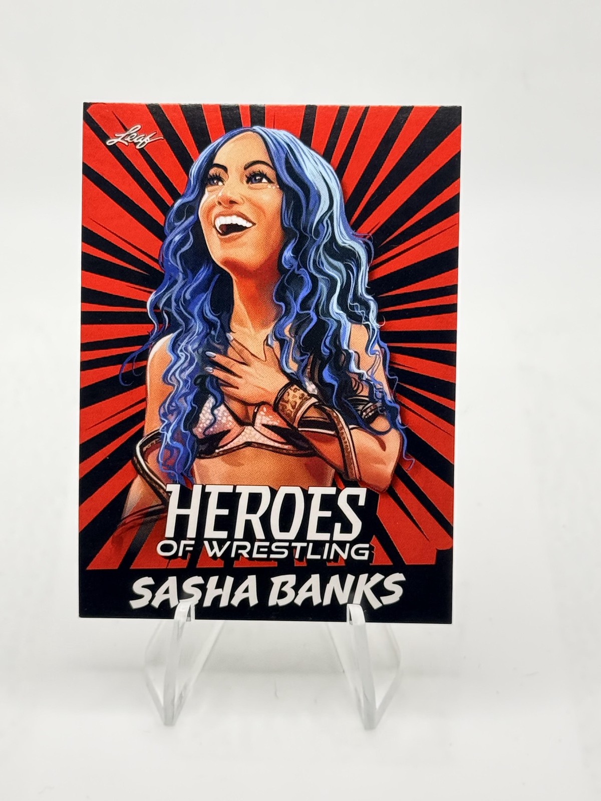 2023 Leaf Heroes of Wrestling Sasha Banks WWE #B-8 Red Variation