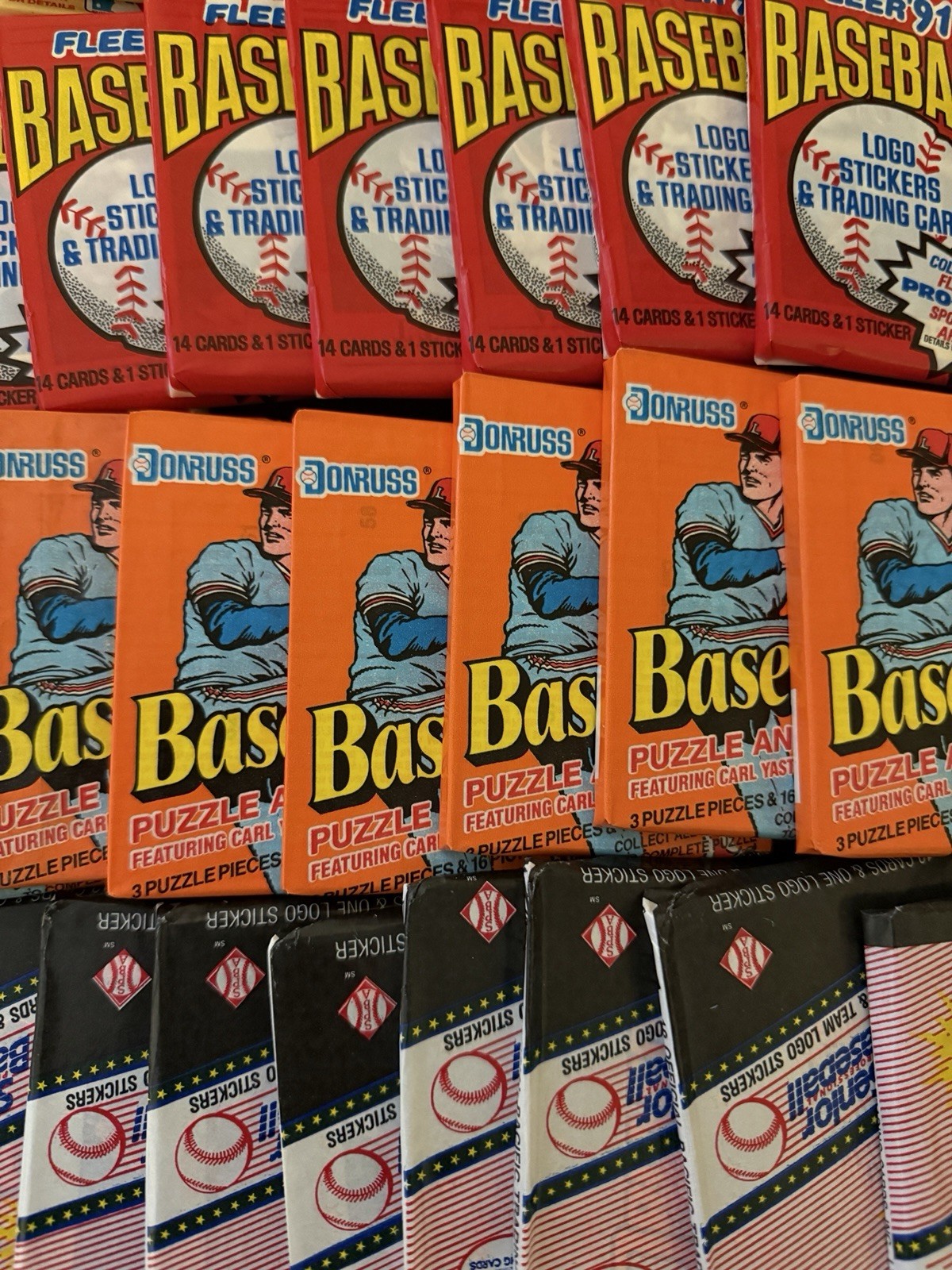 Baseball Cards – Unopened Packs from Vintage Box – 200 Cards In Sealed Packs!