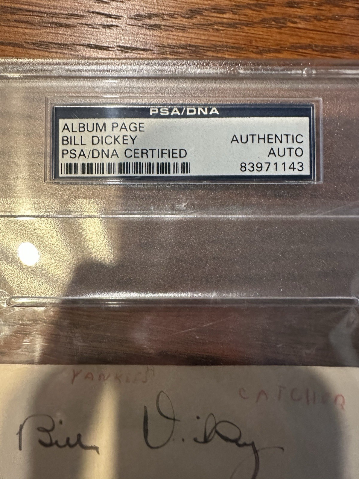 Bill Dickey Autograph Signed Cut – PSA DNA