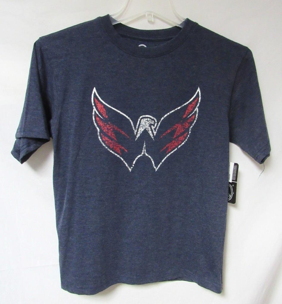 Washington Capitals Youth Size 6/7, 8 or 10/12 “Distressed” T-Shirt C1 6448