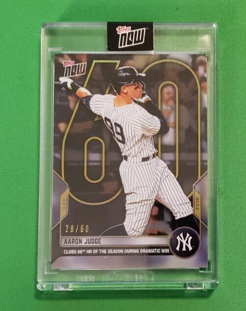 Aaron Judge 60th Home Run 2022 Topps Now 929CE Collector’s Edition 28/60 In Hand