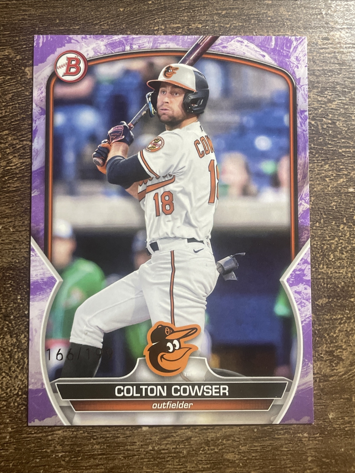 Colton Cowser 2023 Bowman Purple Pattern Paper Parallel /199