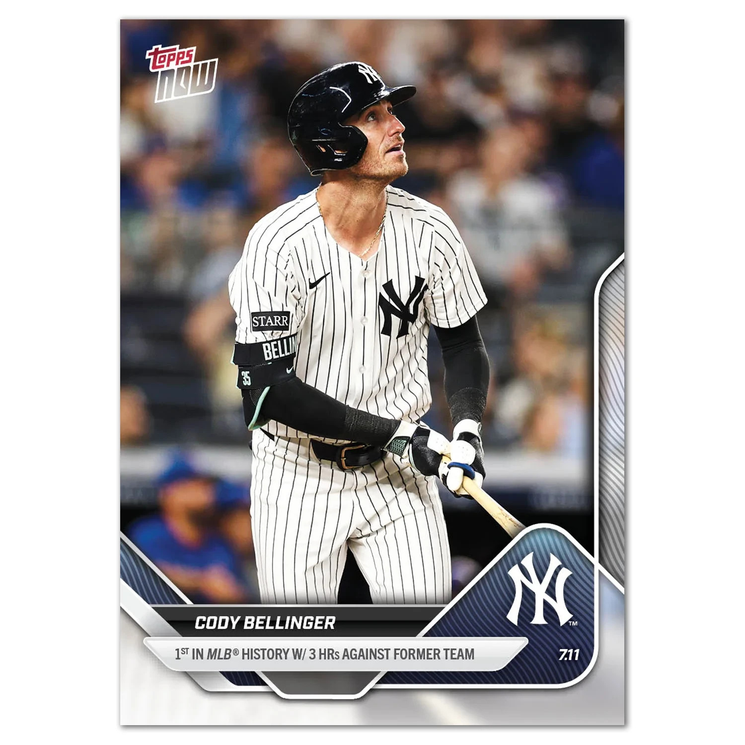 2025 Topps Now Card 412 Cody Bellinger 3Hrs Against Former Team -Free Shipping!